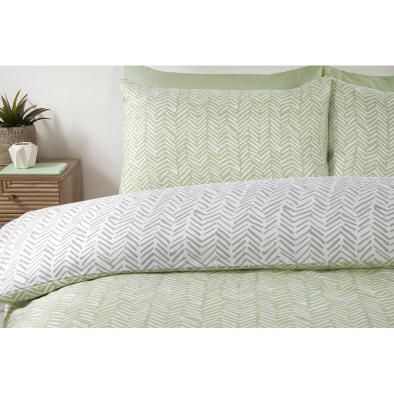 Natur Pur Winegar Polyester/Cotton Chevron / Zig Zag Duvet Cover with